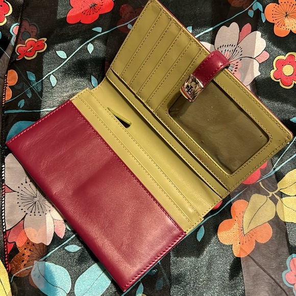 Ralph Lauren Burgundy Claret Wine Leather Card Holder Wallet Billfold - Picture 4 of 11